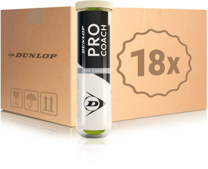 Dunlop 18x verpakking 4 stuks Pro Coach geel - nosize
