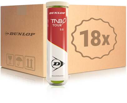 Dunlop 18x verpakking 4 stuks TNB Tour 3.0 geel - nosize