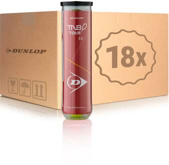 Dunlop 18x verpakking 4 stuks TNB Tour 3.0 In een doos geel - nosize