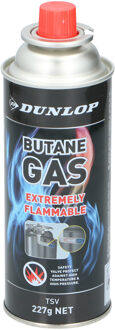 Dunlop 1x Butaan gasfles navulling butaan gas bussen voor kooktoestel 227 gram