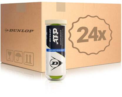 Dunlop 24x verpakking  3 stuks ATP Championship geel - nosize