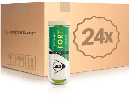 Dunlop 24x verpakking  3 stuks Fort All Court geel - nosize