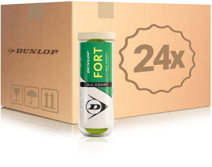 Dunlop 24x verpakking  3 stuks Fort All Court geel - nosize