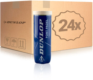 Dunlop 24x verpakking  3 stuks Fort Padel geel - nosize