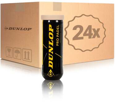Dunlop 24x verpakking  3 stuks geel - nosize