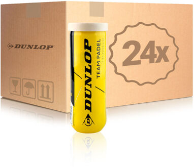 Dunlop 24x verpakking  3 stuks Team Padel geel - nosize