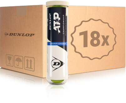Dunlop 24x verpakking  4 stuks ATP Championship geel - nosize
