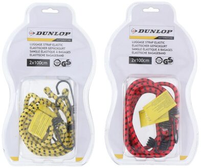 Dunlop 2x Snelbinders 8 mm - Bagagespinnen Multikleur