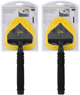 Dunlop 2x stuks microvezel auto raamreinigers/raamtrekkers 21-37 cm