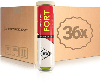 Dunlop 36x verpakking  4 stuks Fort Tournament geel - nosize