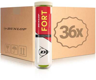 Dunlop 36x verpakking  4 stuks Fort Tournament geel - nosize