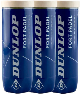 Dunlop 3x verpakking 3 stuks Fort Padel geel - nosize