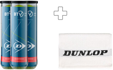 Dunlop 3x verpakking 4 stuks BTV 2.0 geel - nosize