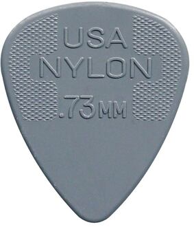 Dunlop 44-P-73 0.73 mm. plectra 0.73 mm. plectra, nylon, grijs, 12-pack