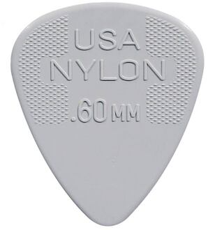 Dunlop 44-R-60 0.60 mm. plectra 0.60 mm. plectra, nylon, lichtgrijs, 72-pack