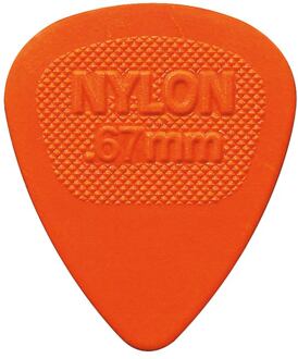 Dunlop 443-R-67 0.67 mm. plectra 0.67 mm. plectra, nylon, oranje, 72-pack