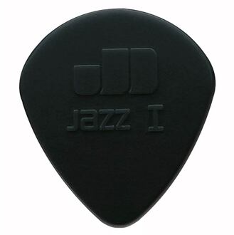 Dunlop 47-R-1S 1.10 mm. plectra 1.10 mm. plectra, stiffo nylon, zwart, afgeronde punt, 24-pack