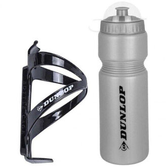 Dunlop 750 ml waterfles en houder Grijs - One size