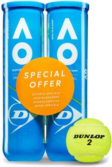 Dunlop Australian Open Tennisballen - 2x4 stuks