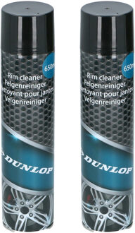 Dunlop Auto velgenreiniger schoonmaak spray - 2x - bus van 650 ml