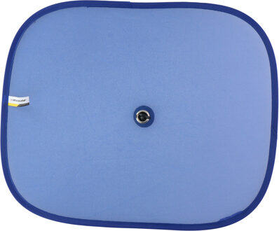 Dunlop Auto zonnescherm voor zijramen - set van 2 stuks - blauw - kunststof - zuignappen