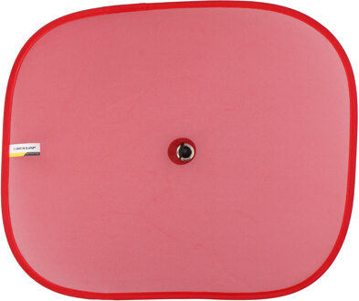 Dunlop Auto zonnescherm voor zijramen - set van 2 stuks - rood - kunststof - zuignappen