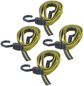 Dunlop bagagespin 8 mm - 4x stuks - Snelbinders - Spinbinders elastiek van 1 meter