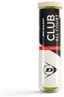 Dunlop Club All Court Verpakking 4 Stuks geel - nosize