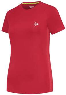 Dunlop Club Crew T-shirt Dames-Rood - S