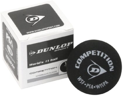 Dunlop Competition 1x Gele Stip 1 Bal Squashballen 0 Geel
