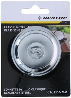 Dunlop Fietsbel - retro model - 3 x 5,5 cm - Kind en volwassenen - Fietsbellen Zilverkleurig