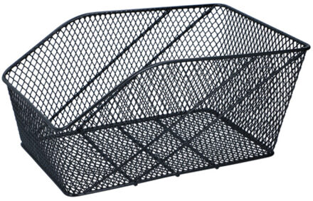 Dunlop Fietsmand voor bagagedrager - zwart - metaal - 13 liter - 46 x 30 x 13 cm - incl. Tyraps - Fietsmand