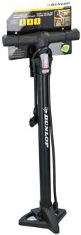 Dunlop Fietspomp staand - met extra ventielen - zwart - H62 cm - Fietspompen