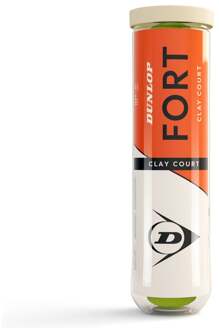 Dunlop Fort Clay Court Verpakking 4 Stuks geel - nosize