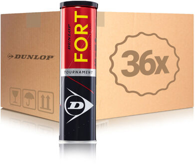 Dunlop Fort Tournament 36x Verpakking 4 Stuks geel - one size