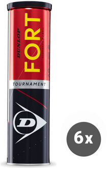 Dunlop Fort Tournament 6x Verpakking 4 Stuks geel - one size