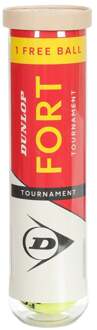 Dunlop Fort Tournament One Ball Free Verpakking 4 Stuks geel - nosize