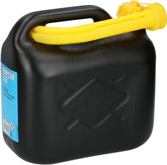 Dunlop Jerrycan/benzinetank 5 liter zwart - Voor diesel en benzine - Brandstof jerrycans/benzinetanks