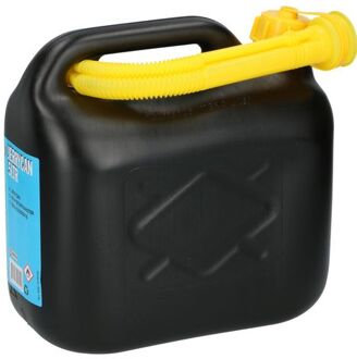 Dunlop Jerrycan/benzinetank 5 liter zwart - Voor diesel en benzine - Brandstof jerrycans/benzinetanks