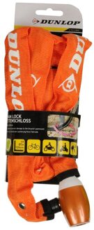 Dunlop Kettingslot - oranje - 120 cm - 2 sleutels - fiets/scooter slot - Fietssloten