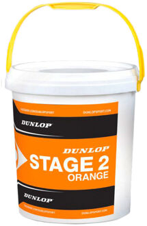 Dunlop mini-tennisbal Stage 2 rubber/vilt oranje/geel 60 stuks