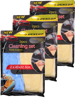 Dunlop Poetsset - 6x Poetsdoeken - zeemspons - auto / ramen? - Auto accessoires