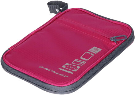 Dunlop Reisportemonnee - roze - 13 x 20.5 cm - polskoord - diverse vakken - polyester - Reistas (volwassen)