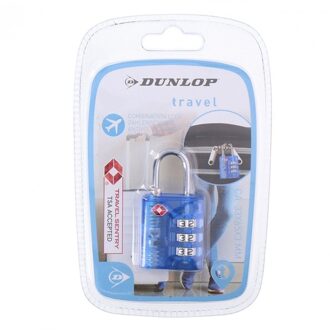 Dunlop Reistassen/koffers bagageslot met TSA cijferslot blauw - Action products
