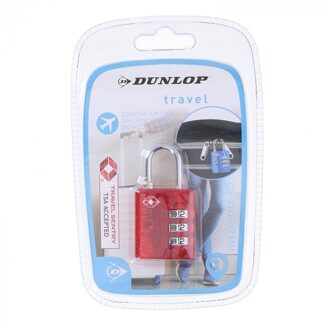 Dunlop Reistassen/koffers bagageslot met TSA cijferslot rood - Action products