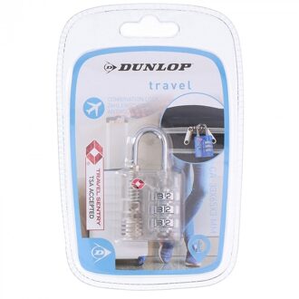 Dunlop Reistassen/koffers bagageslot met TSA cijferslot transparant - Action products