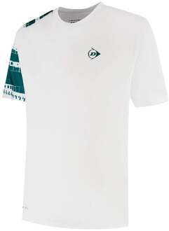 Dunlop T-shirt Heren-wit, donkergroen - S,M,L,XL,XXL