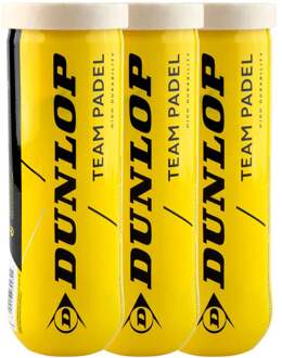 Dunlop Team Padel 3x verpakking 3 stuks geel - nosize