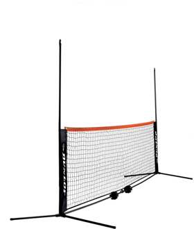 Dunlop Tennisnet 3m Met Stangen-Rood,Zwart - nosize