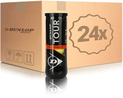 Dunlop Tour Performance 24x Verpakking 3 Stuks In Een Doos geel - one size